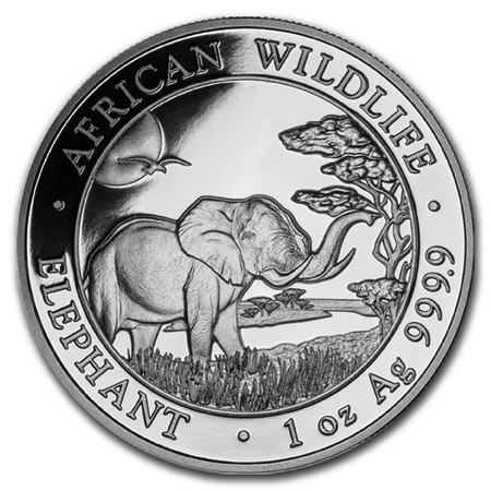 2019 * 100 Shillings Argento 1 OZ Somalia "Elefante" FDC