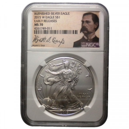 2015 W * 1 Dollaro Argento 1 OZ Stati Uniti "Liberty - Silver Eagle - Early Release" MS 70