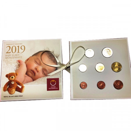 2019 * AUSTRIA Divisionale Ufficiale Euro "Baby Coin Set" FDC