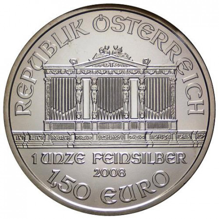 2008 * 1,50 Euro 1 OZ Oncia Austria "Filarmonica" FDC