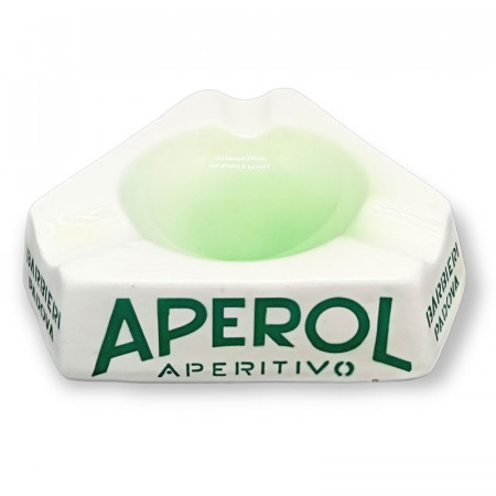 1960ca * Posacenere in Ceramica "APEROL Aperitivo, Barbieri Padova - Marmaca, Verde" San Marino (A-)