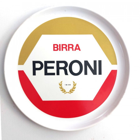 1970ca * Vassoio in Melamina "Birra PERONI, 1846, Logo - Mebel" Italia (B+)