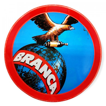 1980ca * Vassoio in Metallo "BRANCA - Aquila, Logo" Italia (B)