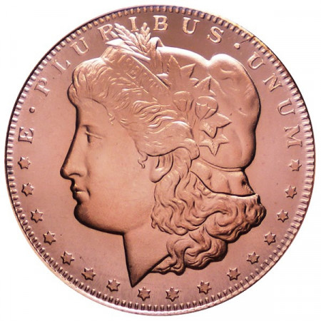 2014 * Copper round Stati Uniti Medaglia in rame "Morgan Dollar"