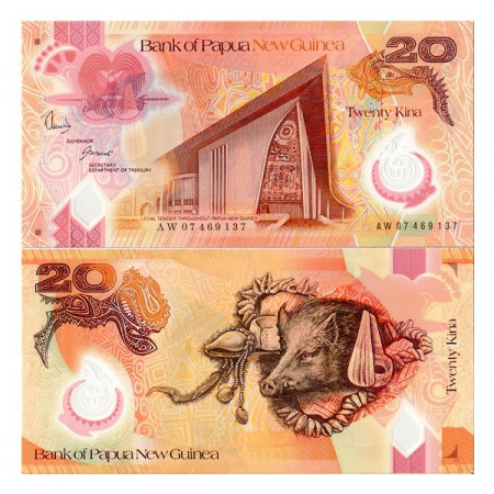 ND (2007) * Banconota Polimera Papua Nuova Guinea 20 Kina (p31a) FDS