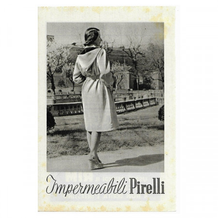 1941 * Pubblicità Originale Impermeabile PIRELLI "Impermeabili" Bianco/Nero