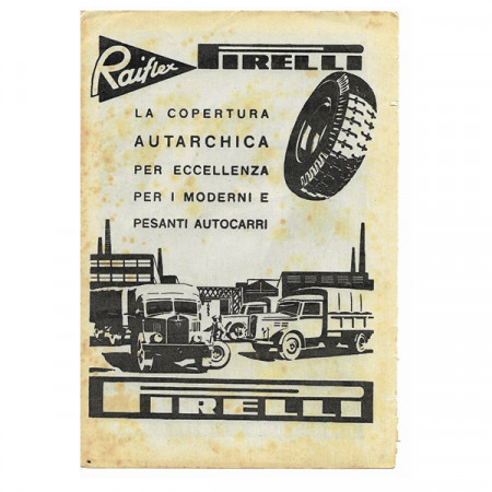 1943 * Pubblicità Originale Pneumatici "Pirelli - Raiflex" Bianco/Nero