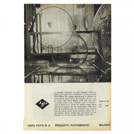 1942 * Pubblicità Originale Fotografia "AGFA Foto - Alone" Bianco/Nero
