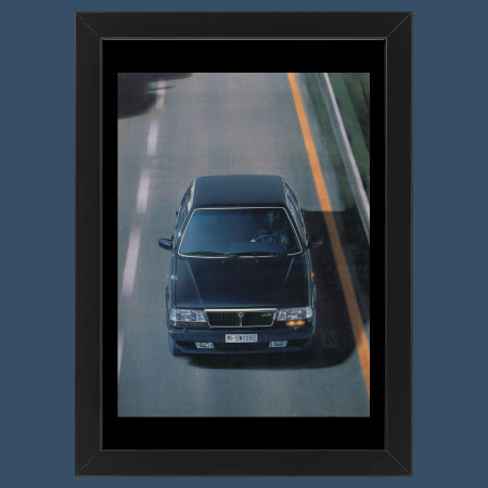 Anni ' 90  * Pubblicità Originale "Lancia, Thema Turbo 16V” Cornice