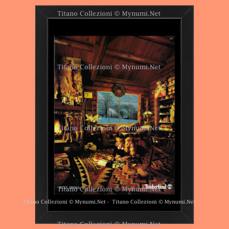 Anni '80  * Pubblicità Originale "Timberland, Ritz Firma, Baita di Montagna” Cornice