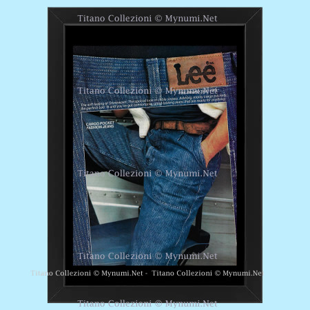 Anni '80  * Pubblicità Originale "Lee, Cargo Pocket Fashion Jeans” Cornice