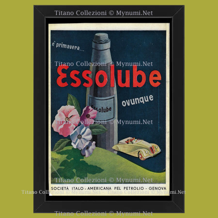 1941 * Pubblicità Originale 'Sassi - Esso Ovunque, È Primavera...' in Cornice