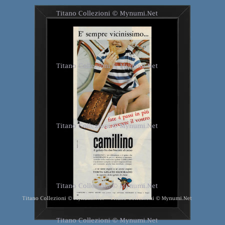 Anni '60  * Pubblicità Originale "Eldorado Camillino, è Sempre Vicinissimo" Cornice