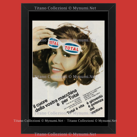 Anni '60  * Pubblicità Originale "Total, Il Cuore della Vostra Macchina" Cornice
