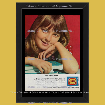 Anni '60  * Pubblicità Originale "Shell, Il Mio Nome è Caterina" Cornice