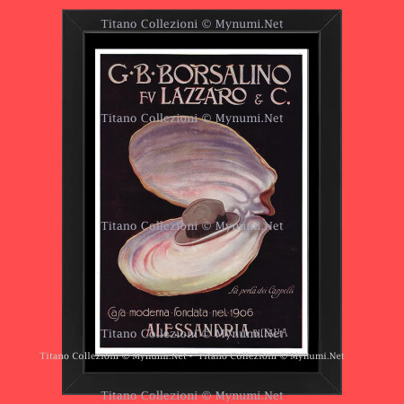Anni '20  * Pubblicità Originale "Borsalino, La Perla dei Cappelli" Cornice