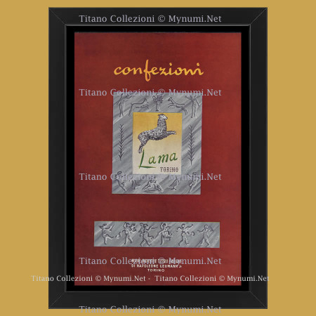 Anni '30  * Pubblicità Originale "Lama, Confezioni Torino" Cornice