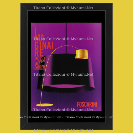 Anni ' 00  * Pubblicità Originale "Foscarini Lampade - Ph. Massimo Gardone, Imaginaire Twiggy Design Marc Sadler" Cornice