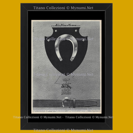 Anni ' 30  * Pubblicità Originale "L'Aiglon, La Ceinture Derby" Cornice