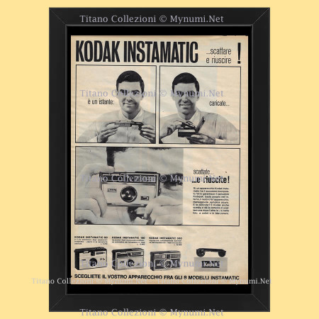 ND  * Pubblicità Originale "Kodak, Instamatic, Caricate...Scattate...e Riuscite!" Cornice