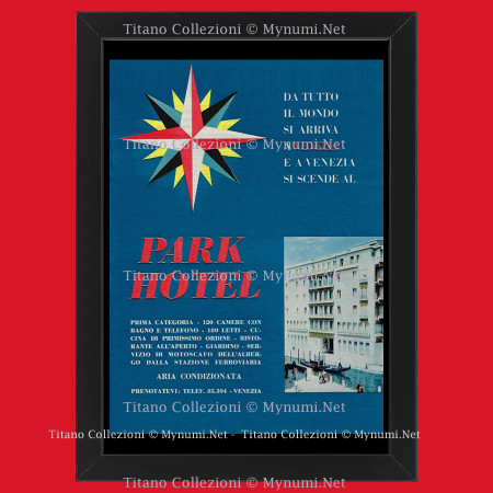 Anni '60 * Pubblicità Originale "Park Hotel - Venezia" in Cornice