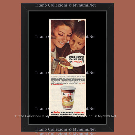 Anni ' 60  * Pubblicità Originale "Nutella, Grazie Mamma" Cornice