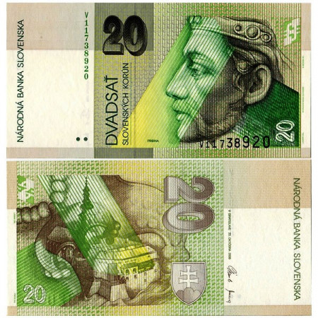 2006 * Banconota Slovacchia 20 Korun "Prince Pribina" (p20g) FDS