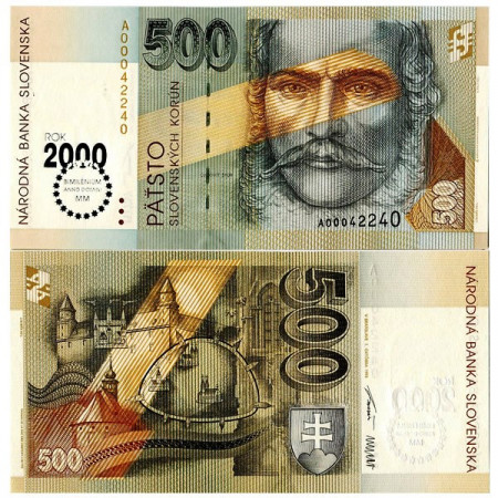 1993 (2000) * Banconota Slovacchia 500 Korun "Millennium" (p38) FDS