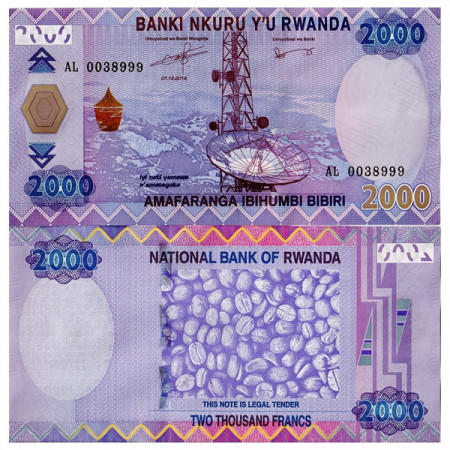 2014 * Banconota Ruanda 2000 Francs "Satellite" (p40) FDS