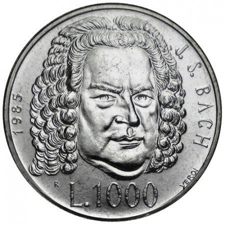 1985 * 1000 Lire Argento San Marino "Johann S Bach"
