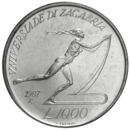 1987 * 1000 Lire Argento San Marino "Universiadi di Zagabria"