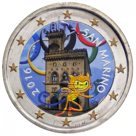 2016 * 2 Euro SAN MARINO "Palazzo del Governo - Rio de Janeiro '16" Colorato