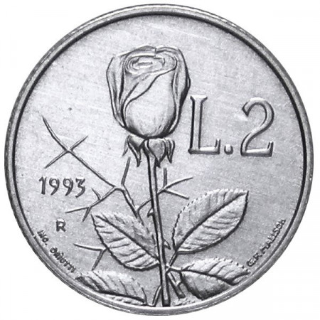 1993 * 2 Lire San Marino "Bocciolo di Rosa" (KM 294) FDC