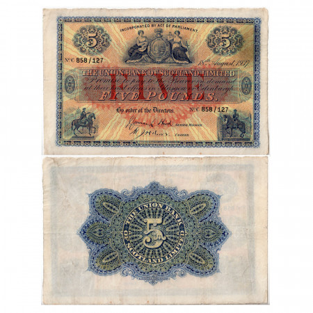 1937 * Banconota Scozia 5 pound BB