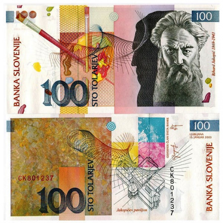 2003 * Banconota Slovenia 100 Tolarjev "R Jakopic" (p31a) FDS