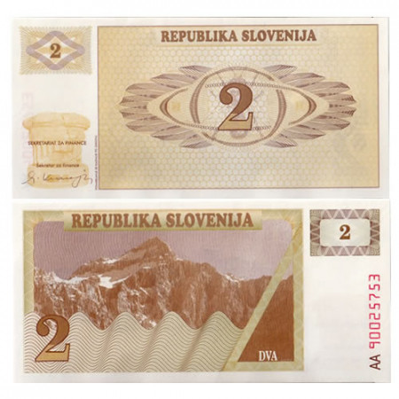 1990 * Banconota Slovenia 2 Tolarjev (p2a) FDS