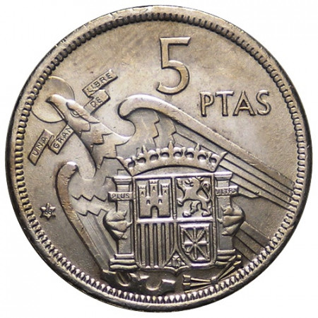 1957 (1968) * 5 Pesetas Spagna "Francisco Franco - Caudillo" (KM 786) UNC