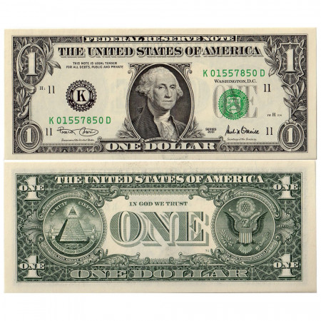 2001 * Banconota Stati Uniti 1 dollaro K FDS Dallas
