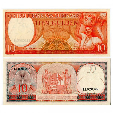 1963 * Banconota Suriname 10 Gulden (p121) FDS