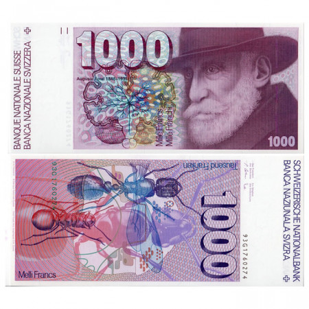 1993 * Banconota Svizzera 1000 Franken - Firma 61 FDS