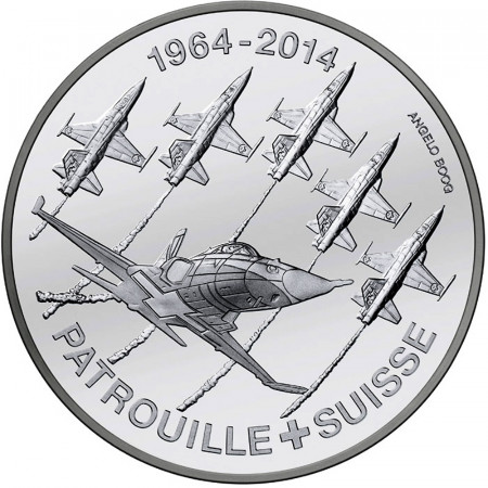 2014 * 20 Francs Argento Svizzera "Patrouille Suisse" FDC