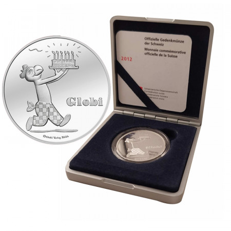 2012 * 20 Francs Argento Svizzera "80 Years of Globi" (KM 144) PROOF