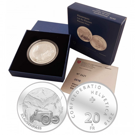 2018 * 20 Francs Argento Svizzera "Yodelling" (KM 170) PROOF