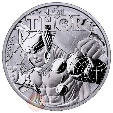 2018 * 1 Dollar Argento 1 OZ Tuvalu "Marvel - Thor" FDC