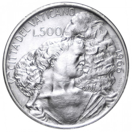 1966 * 500 lire argento Vaticano Paolo VI Pastore con Pecora
