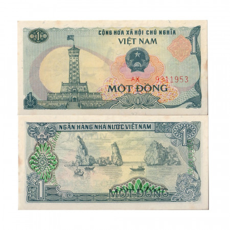 1985 * Banconota Vietnam 1 Dong "Flag Tower - Hanoi" (p90a) qFDS
