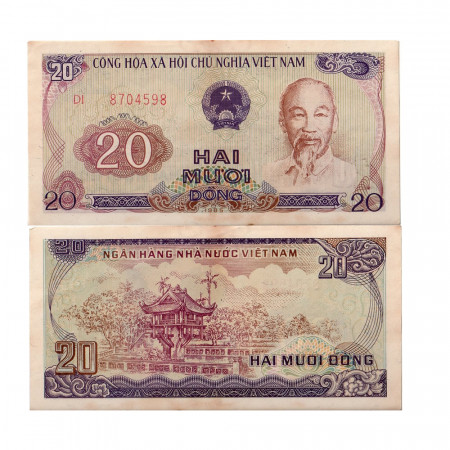 1985 (1986) * Banconota Vietnam 20 Dong "Ho Chi Minh" (p94a) qFDS