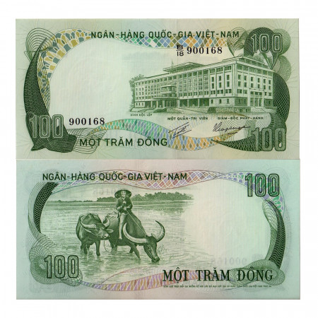 ND (1972) * Banconota Vietnam del Sud 100 Dong (p31a) SPL+