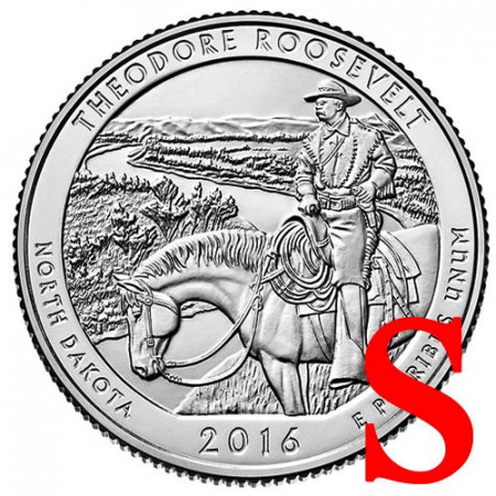 2016 * Quarto di Dollaro (25 Cents) Stati Uniti "Theodore Roosevelt NP - North Dakota" S