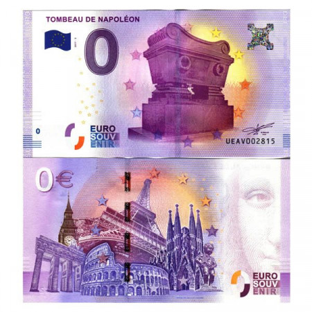 2017-3 * Banconota Souvenir Francia Unione Europea 0 Euro "Tombeau De Napolèon" FDS